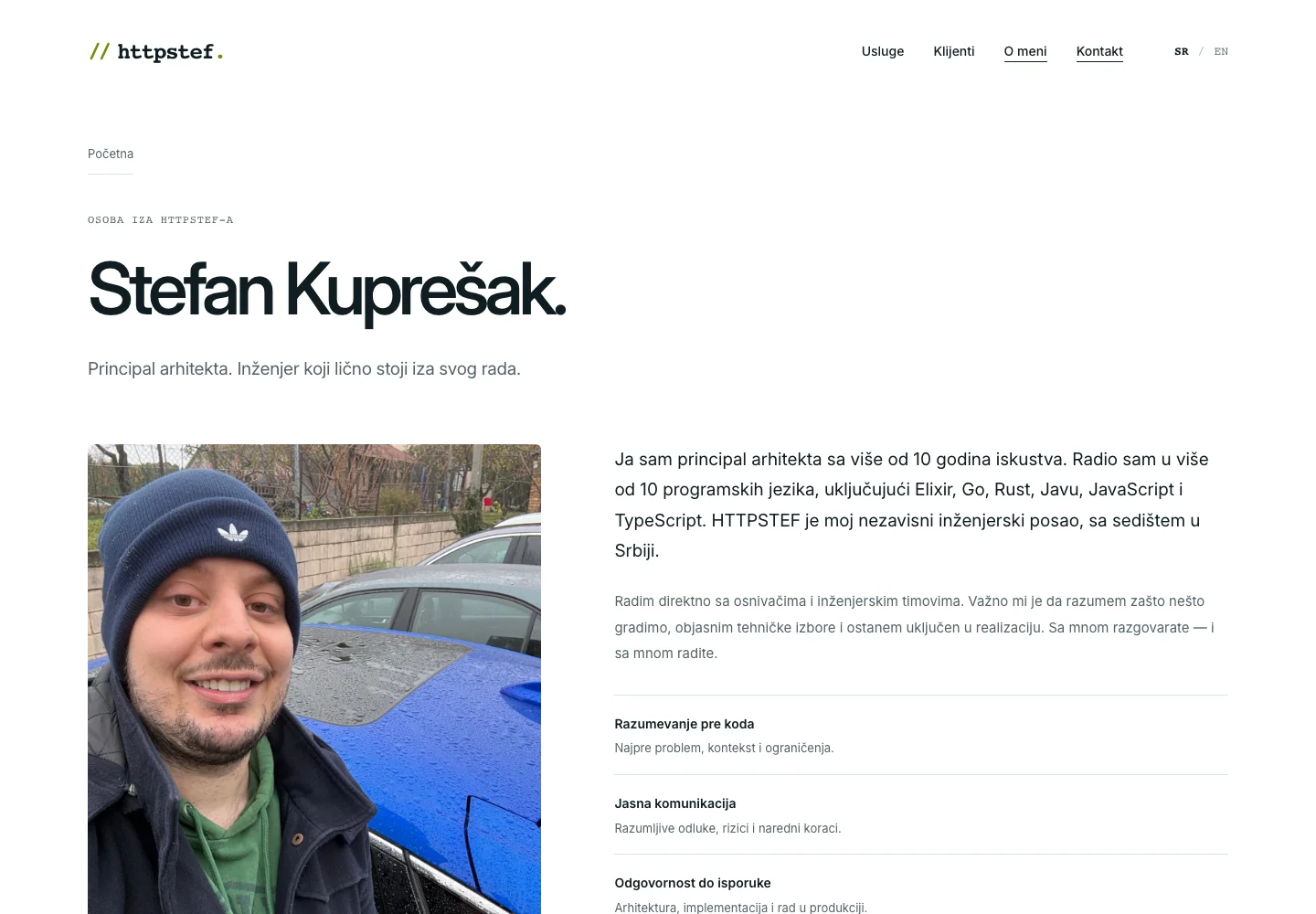 The person behind it — HTTPSTEF, Desktop