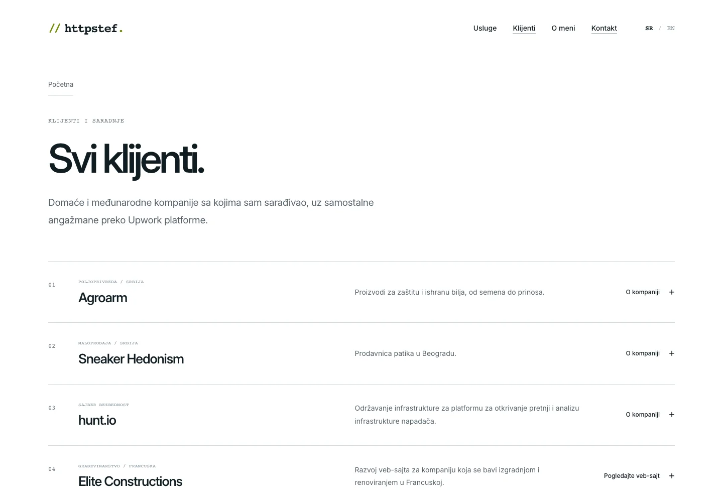 Experience on display — HTTPSTEF, Desktop